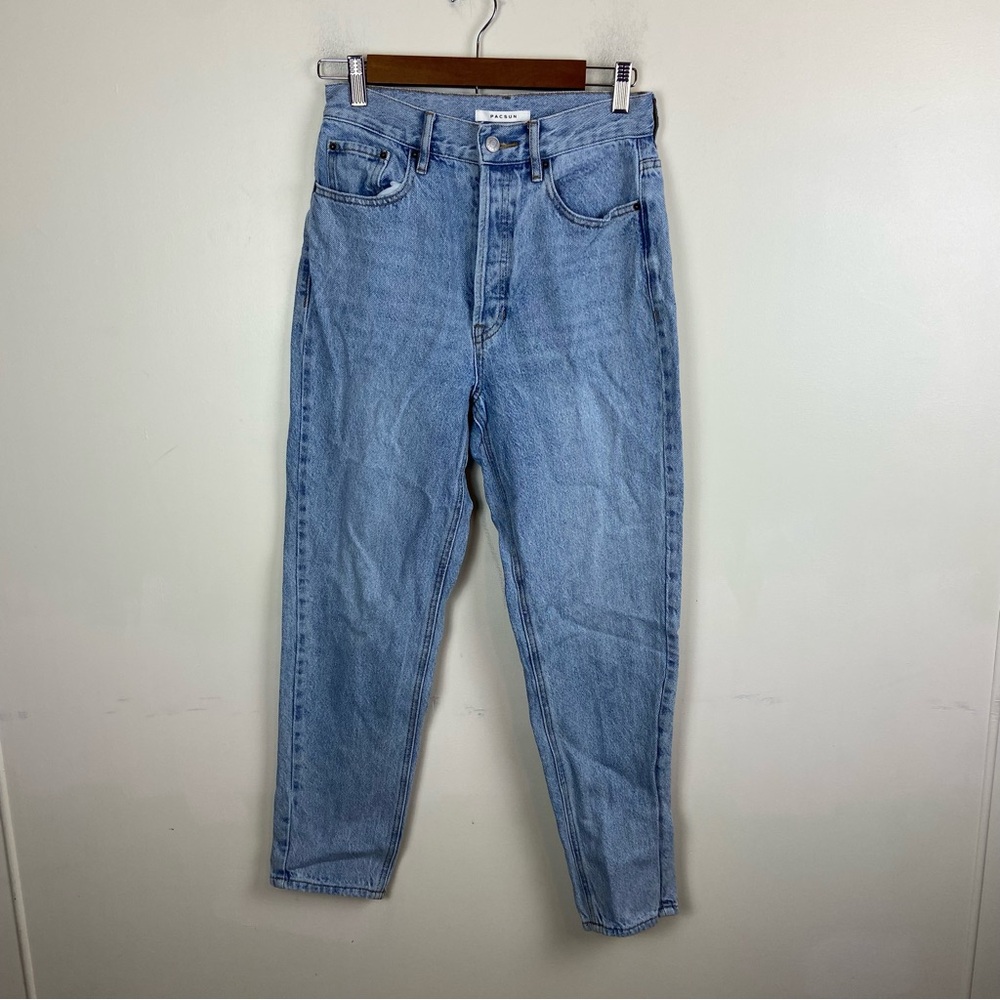 Pacsun Light Wash Blue Ultra High Rise Slim Denim Jeans Button‎ Fly Size 26